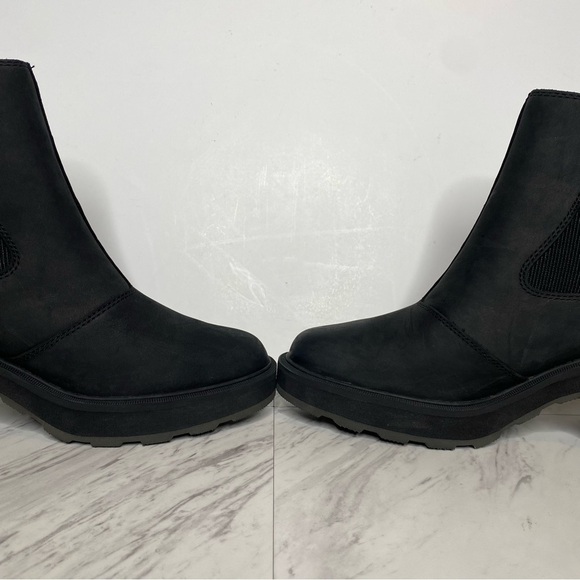 New! Sorel Hi Line Black Nubuck Chelsea Heeled Bootie 9 1/2 - Picture 6 of 14